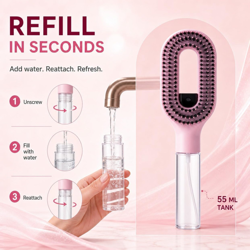 Spray Comb for Hair 2-in-1
