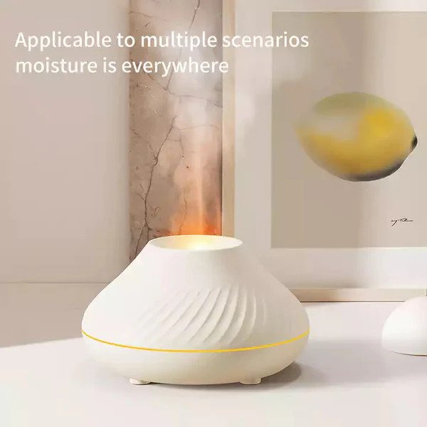 Flame Aroma Diffuser Humidifier With 7 Color LED light