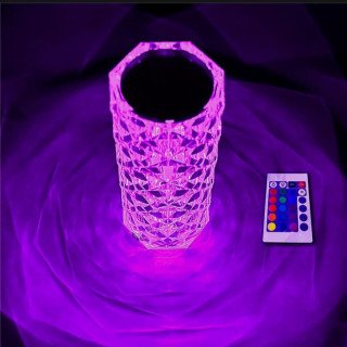 16 color Crystal Rose Table Lamp Light