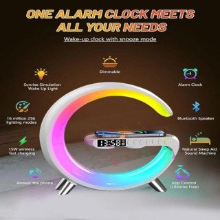 G Light Music RGB Bluetooth Speaker with Wireless Charging Lamp