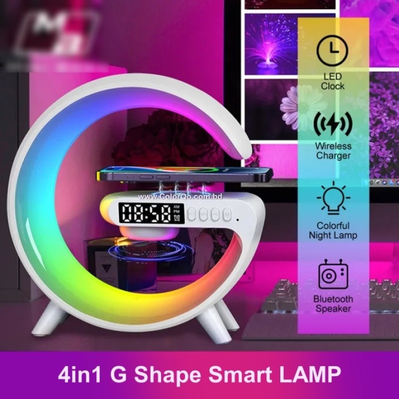 G Light Music RGB Bluetooth Speaker with Wireless Charging Lamp