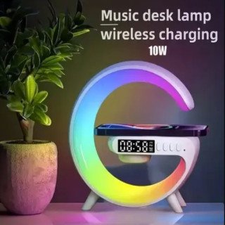 G Light Music RGB Bluetooth Speaker with Wireless Charging Lamp