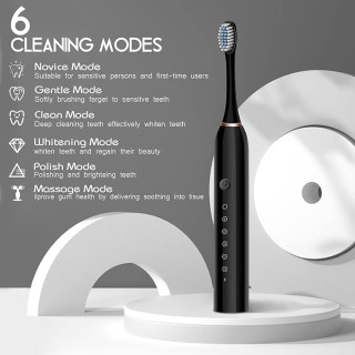 CARE CUB X3 Sonic Electric Toothbrush with Replacement Brush Heads & Fast Charging- Multicolour