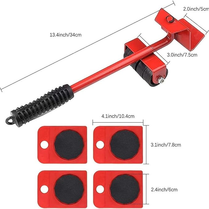  Furniture Moving Tool/Furniture Lifter/Moving Helpers (Red)